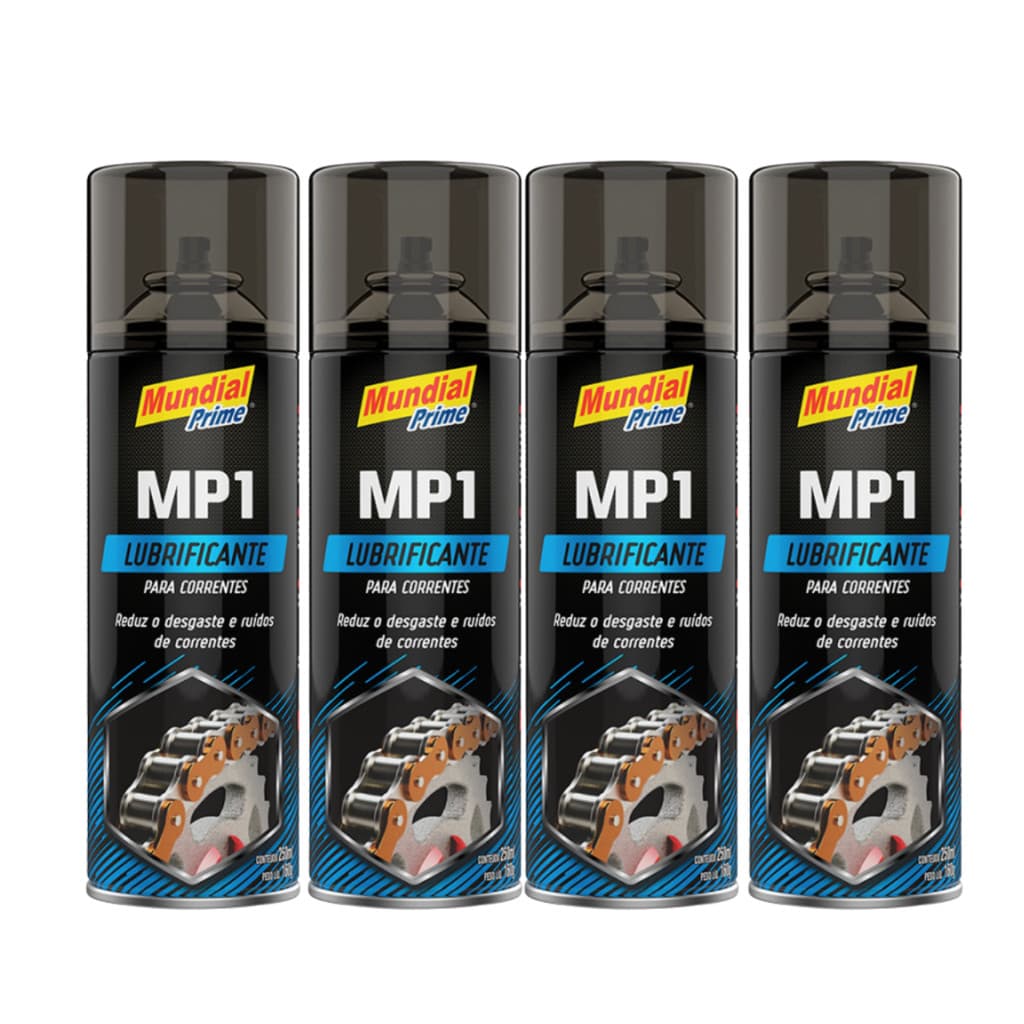 Kit C/4 Óleo Lubrificante Para Corrente,Moto,Bicicleta e Motoserra 250 ml - Mundial Prime