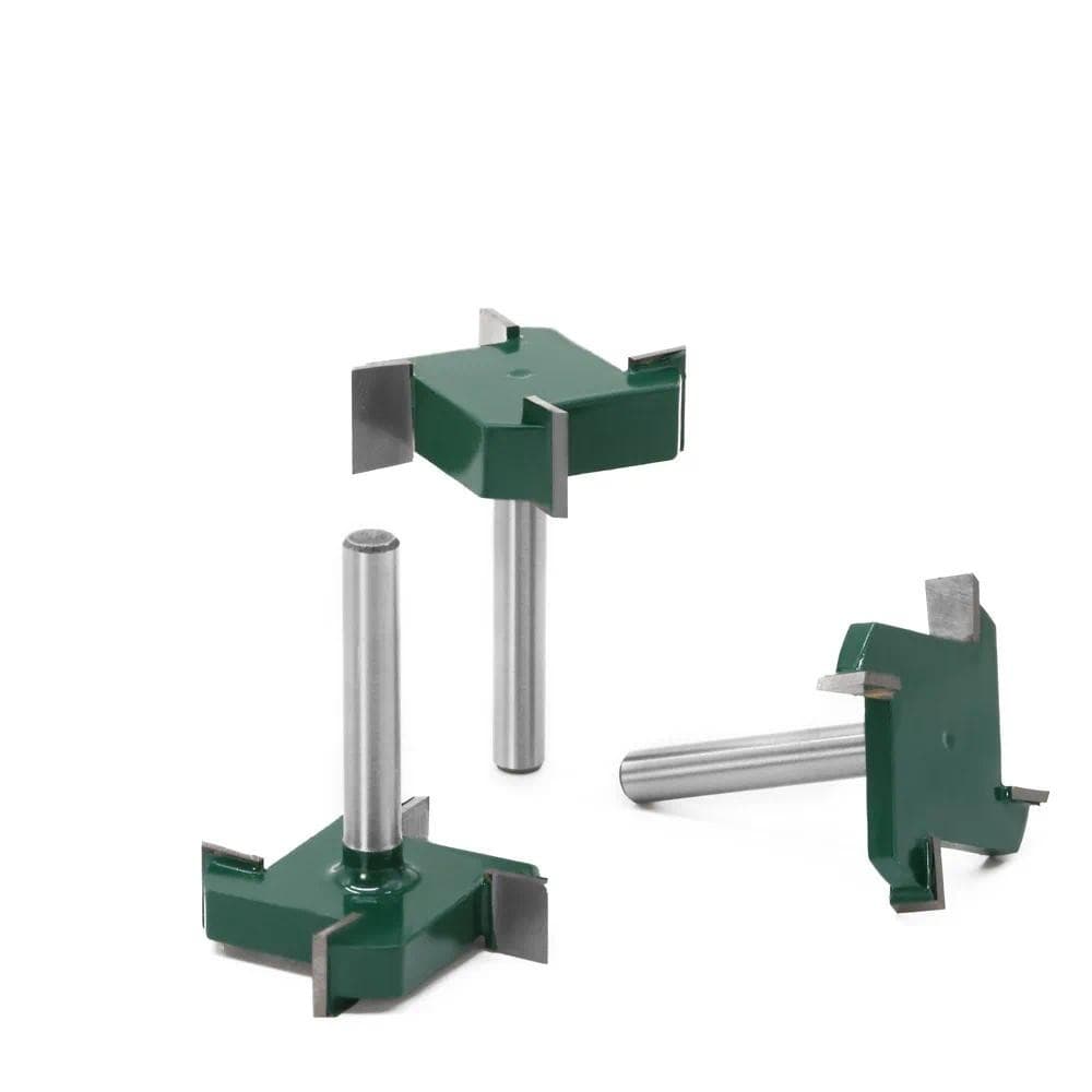1PC Roteador Bit 4 Lâminas T Forma Cortador 6/6.35mm Haste Liga Carpintaria Fresa Máquina De Gravura Ferramenta Entalhe