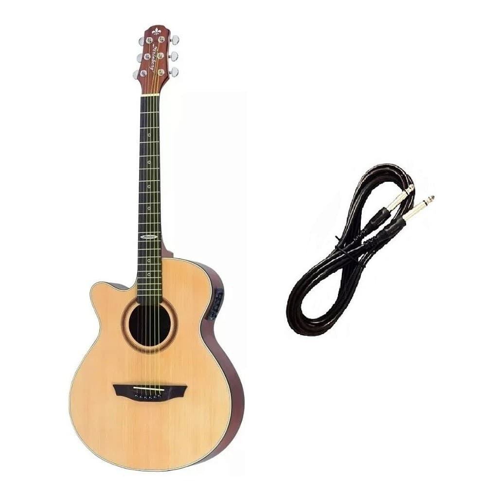 Violão Strinberg Sa200 Aço Elétrico Natural Fosco Canhoto Cabo P10 Brinde