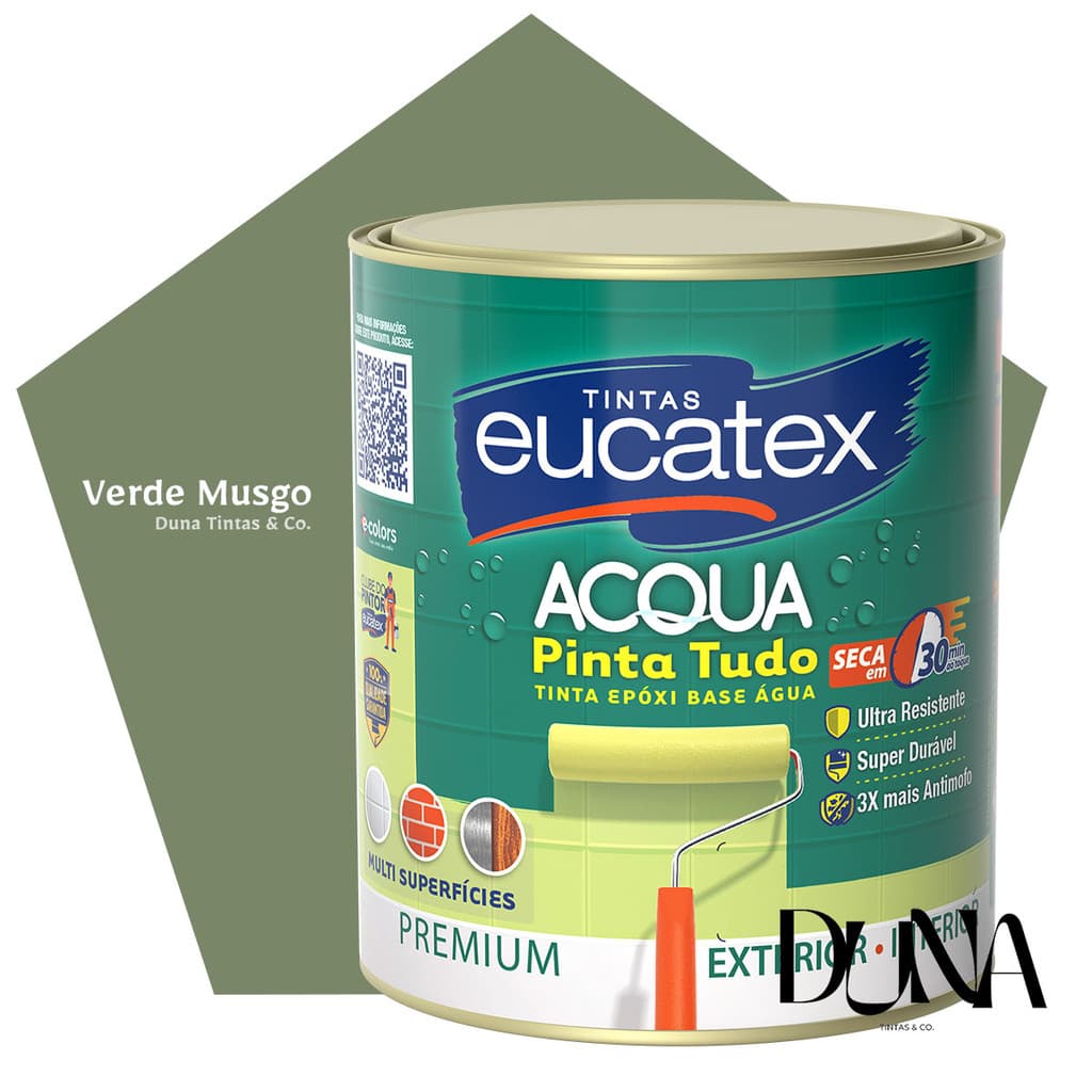 Tinta Epóxi Azulejos e Pisos Eucatex 800ml Verde Musgo
