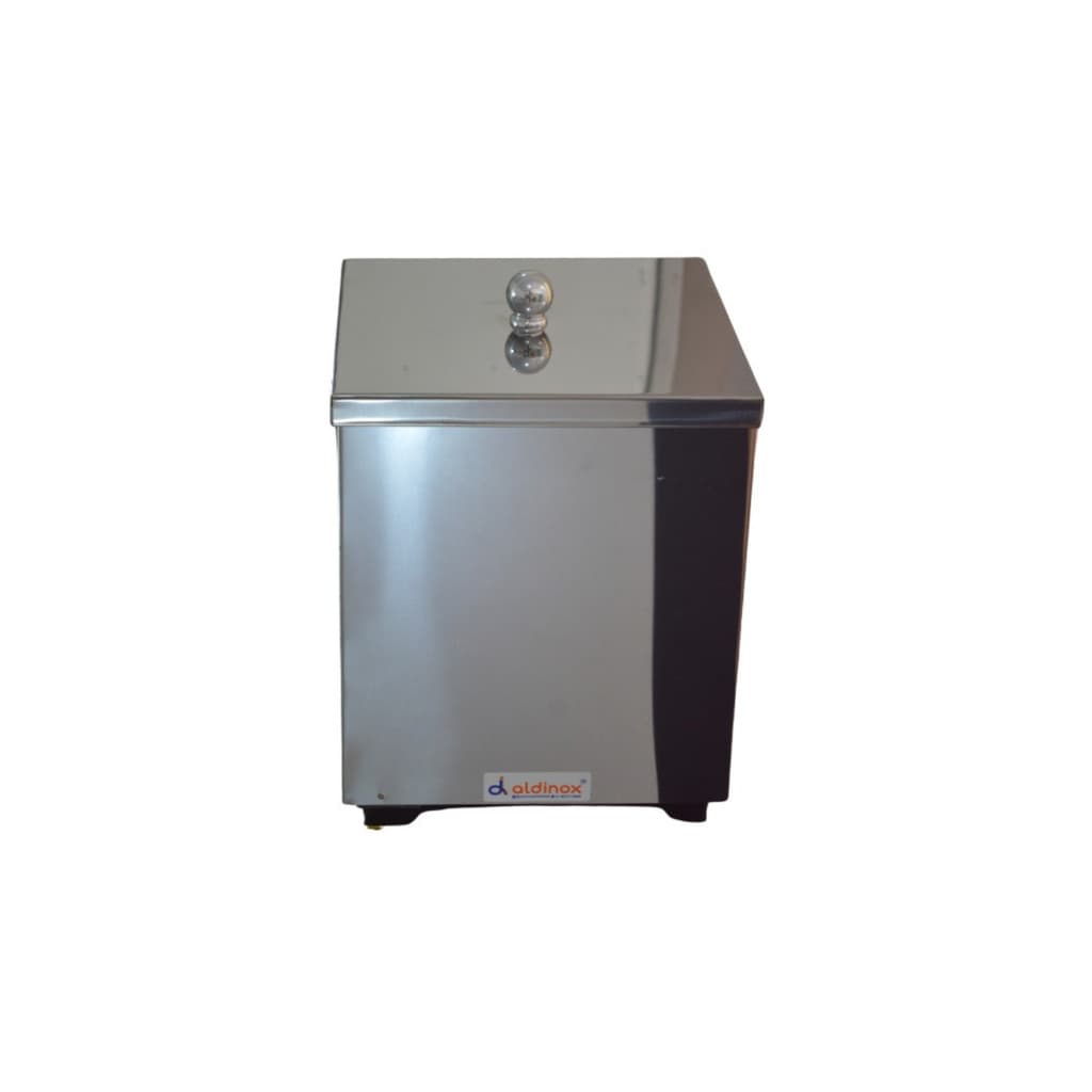 Lixeira Cesto Lixo Quadrado Pequeno Banheiro Inox  5,8L Com Tampa Higiênica