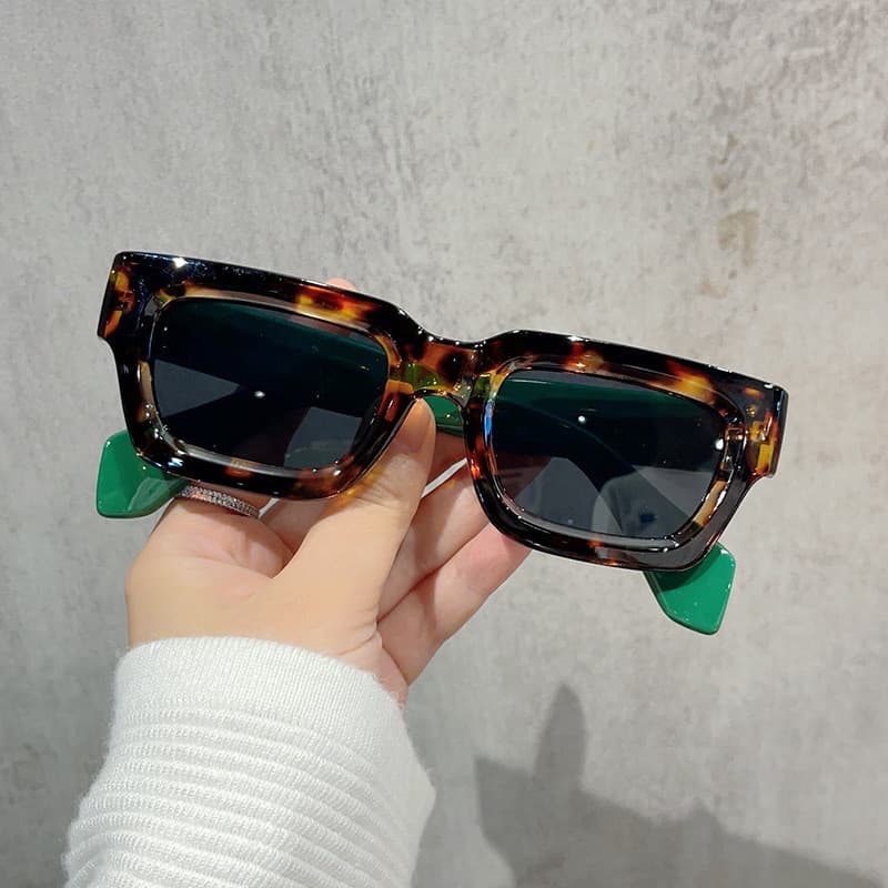 Moda quadrada óculos de sol Retro versão coreana óculos casal moda óculos
