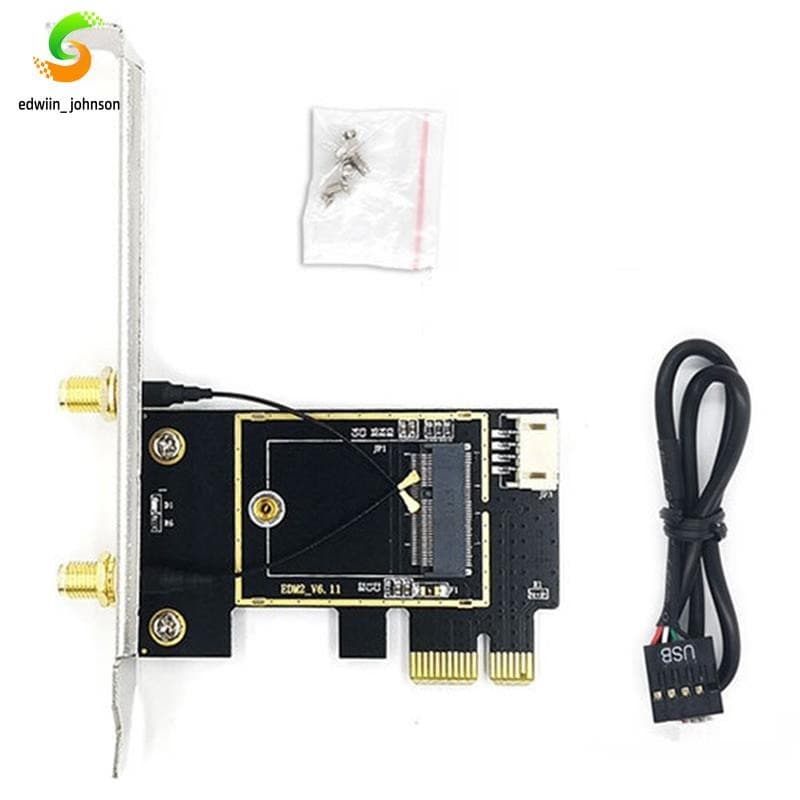Placa Adaptadora De Rede NGFF M . 2 Para PCIE Suporta Sem Fio
