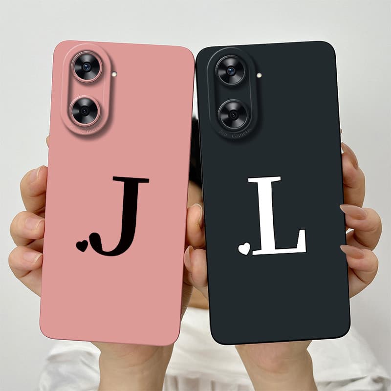 Invólucro Para Xiaomi Redmi A5 Poco C71 Bonito Letras Iniciais Lente Protetora Macio Silicone Caso Do Telefone À Prova D