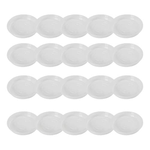20 Bases Pratos De Plástico Para Vaso Tamanho P Pozzani