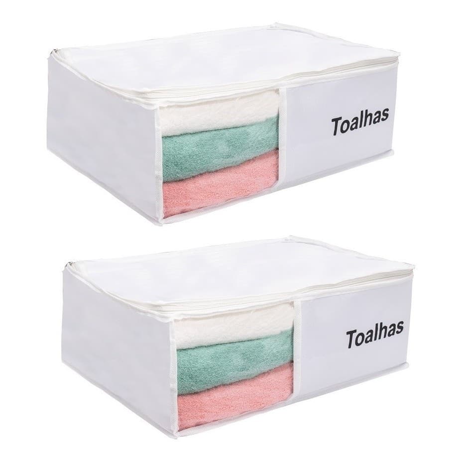 Organizador De Guarda Roupa Toalhas Kit 2 Unidades