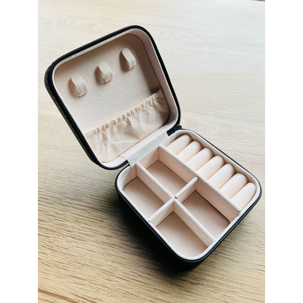 Porta-Jóias personalizado Duplo Mini Portátil de Couro - Dia das mães