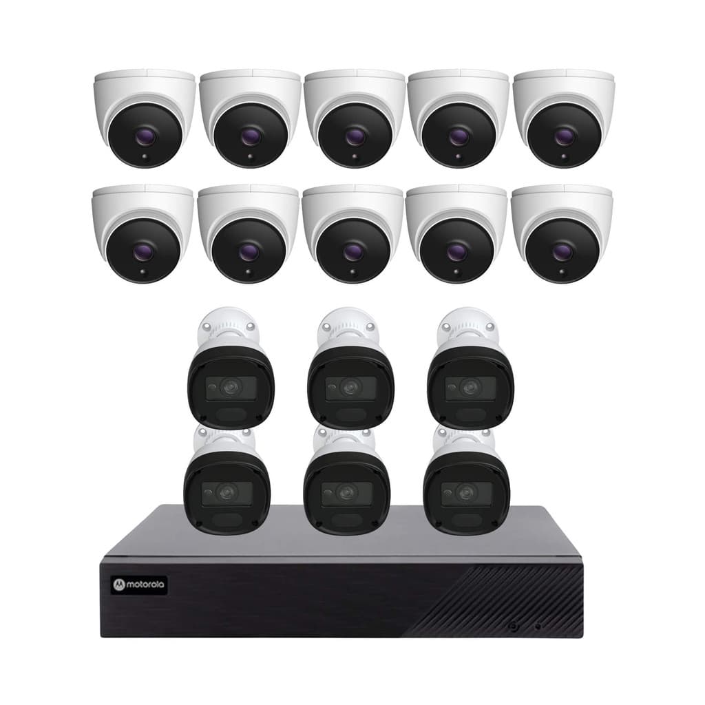 DVR Gravador Híbrido 16 Canais 1080p Lite c/ 1x HD de 1TB + 10 Câmeras Dome + 6 Câmeras Bullet