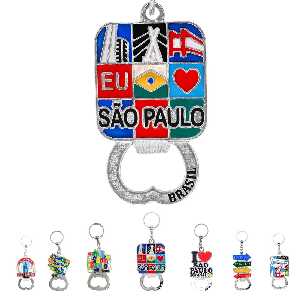 Chaveiro de Metal Abridor turismo São Paulo Brasil