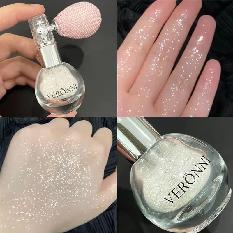 Diamante Iluminador Em Pó Spray À Prova Dwaterproof Água Alto Brilho Glitter Corpo Bronzer Destaque Rosto Contorno Maqui