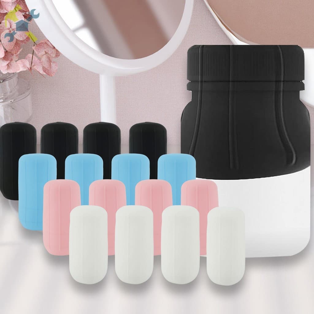 16 Pçs Mangas À Prova De Vazamento Para Recipiente De Viagem Silicone Garrafa Cobre Reutilizáveis Elástico De Higiene Pe