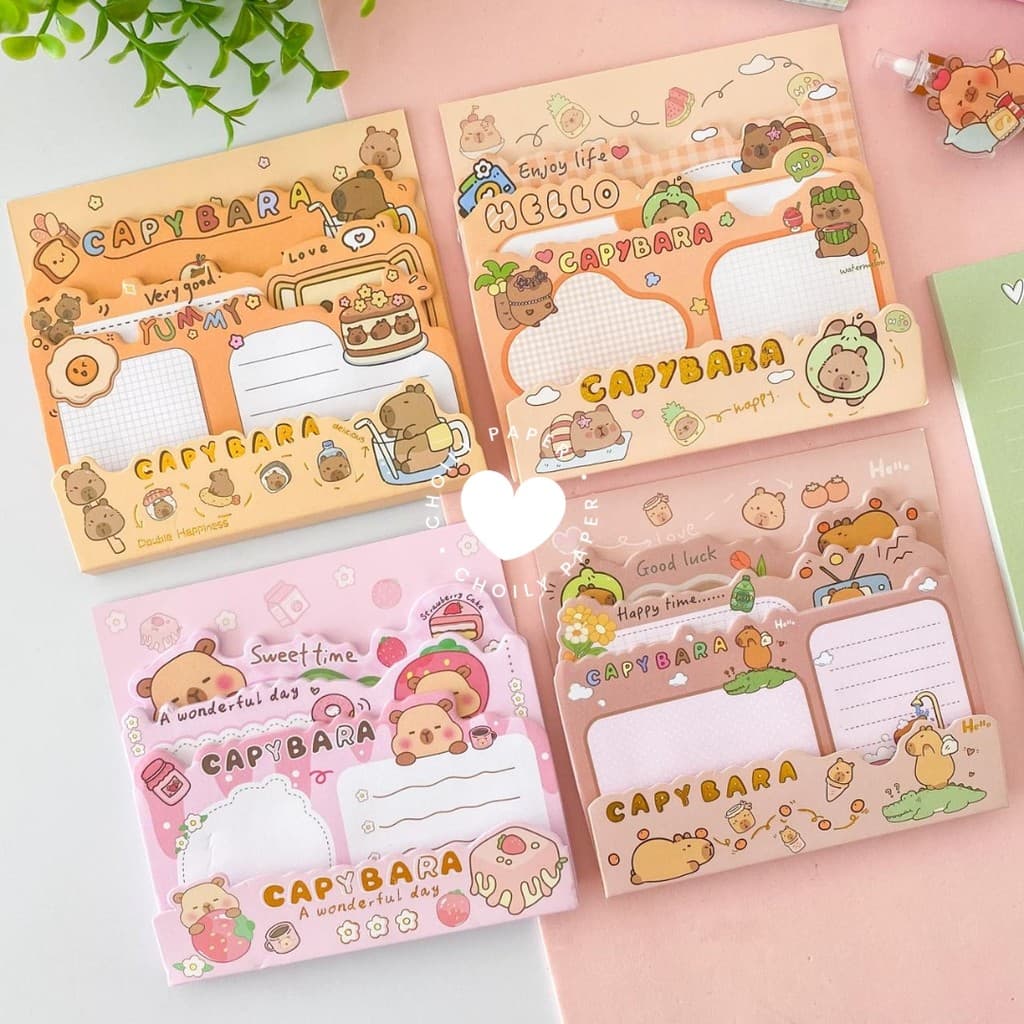 Kit Bloco de Notas Capivara c/ 3 Blocos