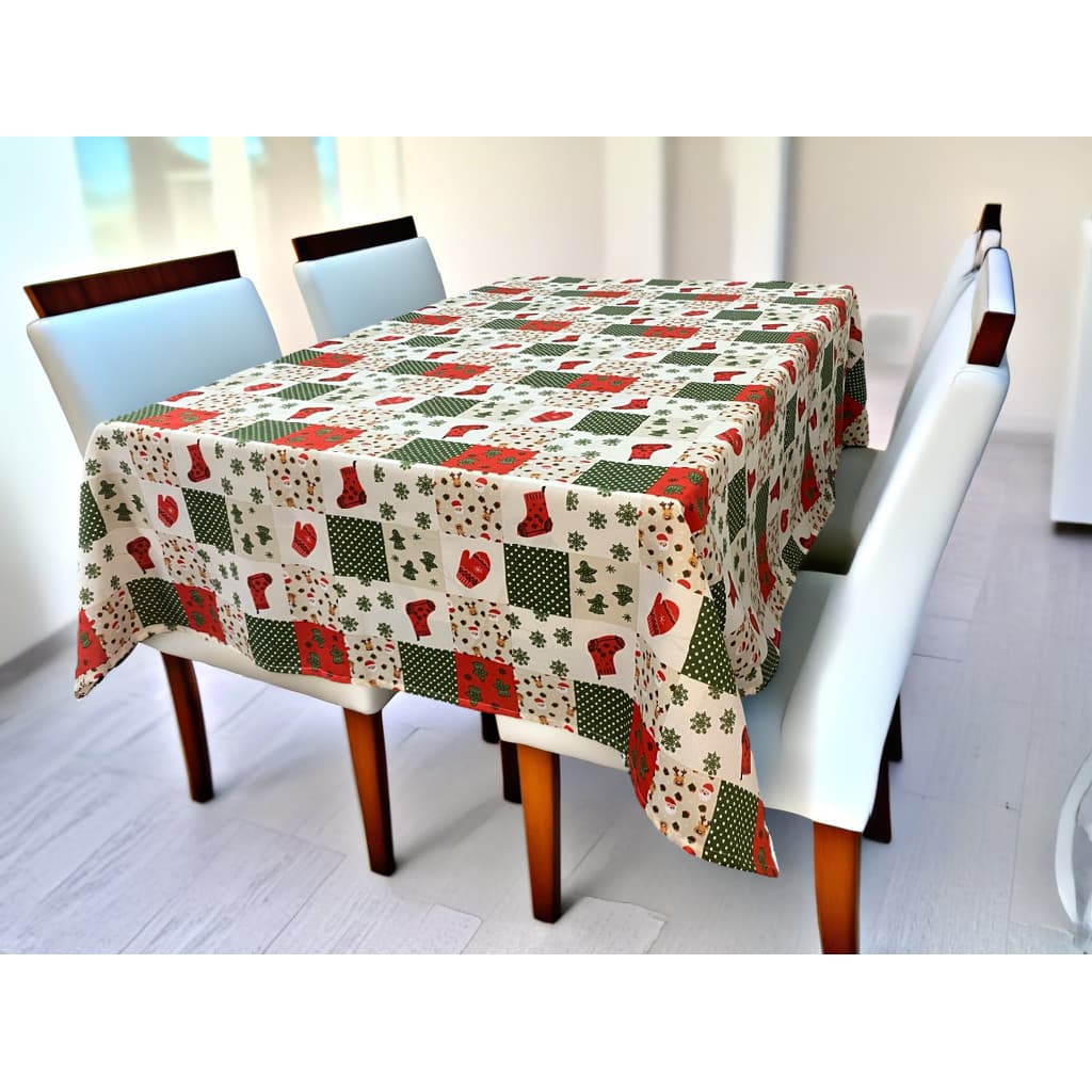 Toalha De Mesa Oxford Natal Papai Noel 140x210 Nao Amassa