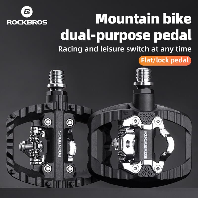 Pedal De Bicicleta ROCKBROS 2 Em 1 Presilhas De MTB/Plataforma À Prova D'água De Poeira Nylon Resistente Ao Desgaste Par