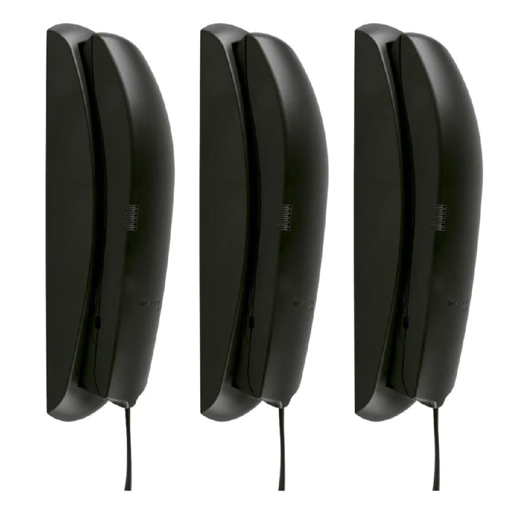 Telefone Gôndola com Fio Intelbras com Função Interfone  TC 20 Preto - 3 Unidades
