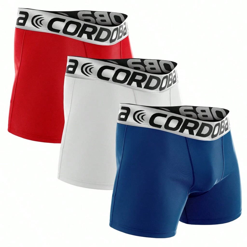 3 Cuecas Boxer Masculinas Qualidade Premium AAA Cores Variadas