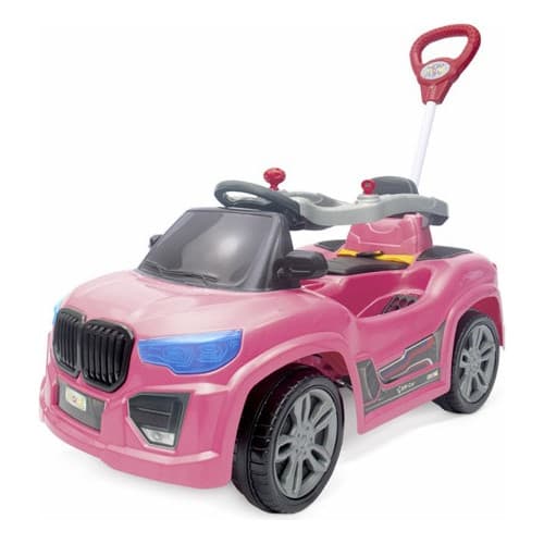 Carrinho Passeio E Pedal Bm Car Rosa Maral Rosa