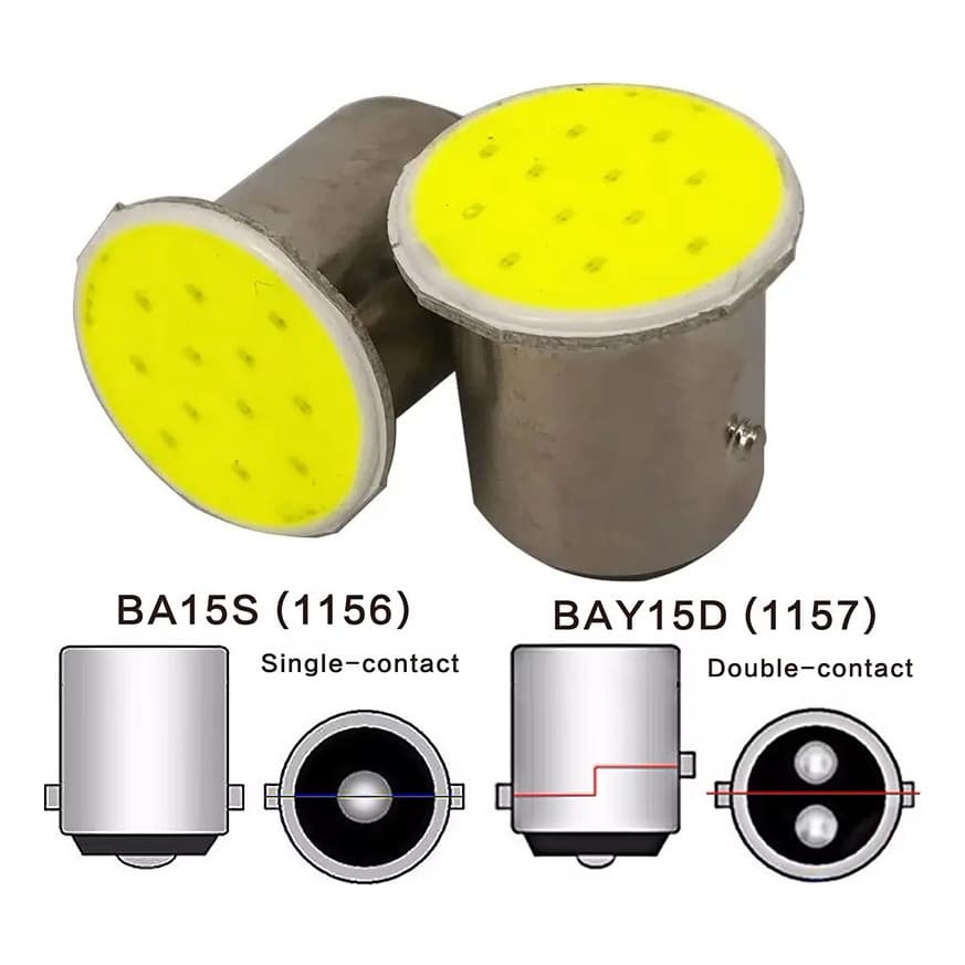 lampadas de led 12v cob 1156 1157 branco frio 6k forte potente seta freio ré 1 polo pino reto 2 polos desencontrado