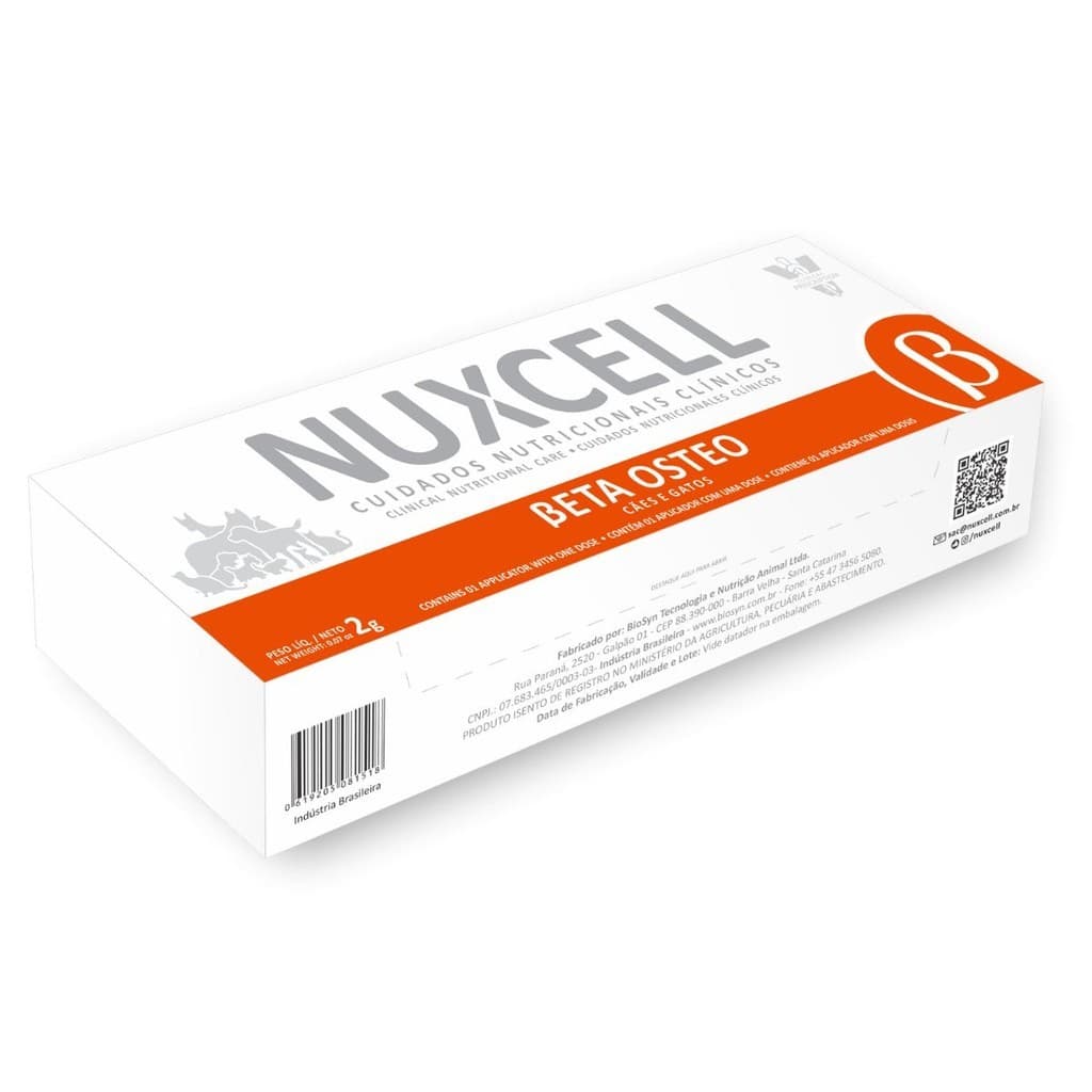 Nuxcell Beta Osteo Move Suplemento Vitamínico Cães Gatos 1un 2g