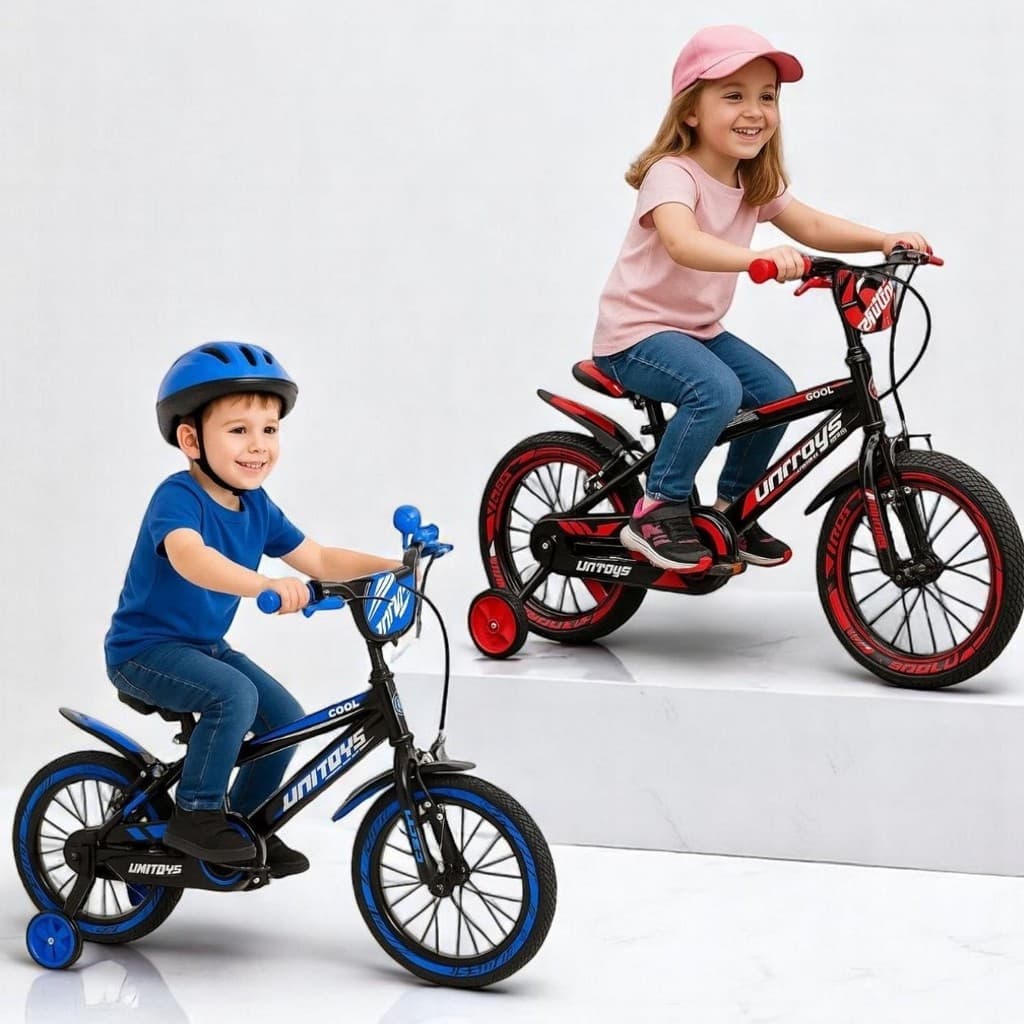 Bicicleta Infantil Aro 16 C/Rodinhas Menino Menina Ajustável para Passeios