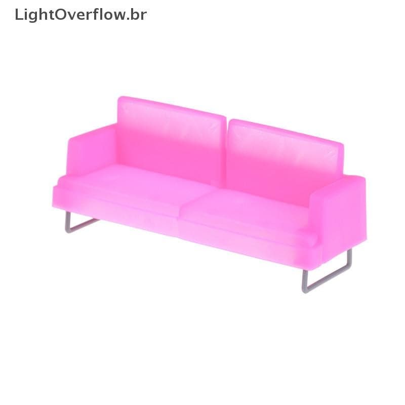 [LightOverflow] Boneca Nova Cadeira De Sofá Rosa De Luxo De Plástico [BR]