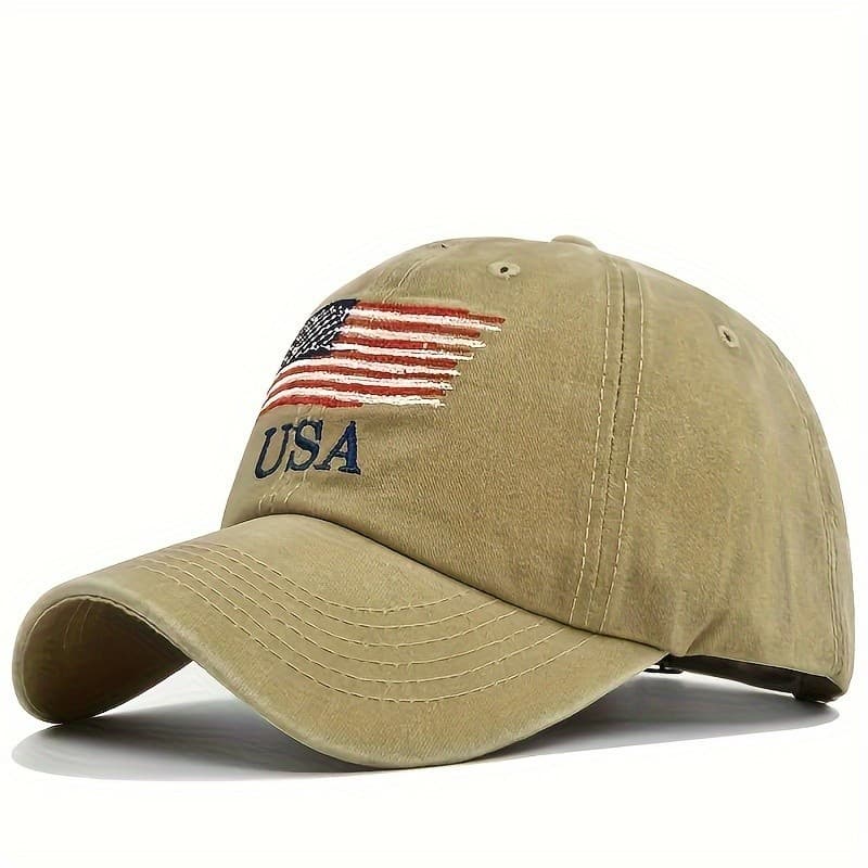 Chapéus e Bonés de Cowboy Estilo Vintage com Bordado da Bandeira Americana, Chapéus Patrióticos Americanos Ajustáveis pa