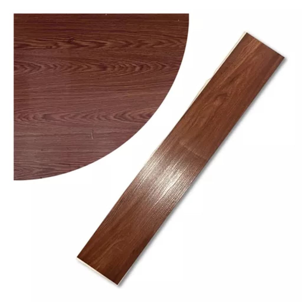 Kit 36 PCS Piso Vinílico Autocolante Madeira Escura Lavável Antiderrapante 91x15cm