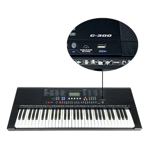 Teclado Musical Mxt 61 Teclas 300 Timbres M-t3000