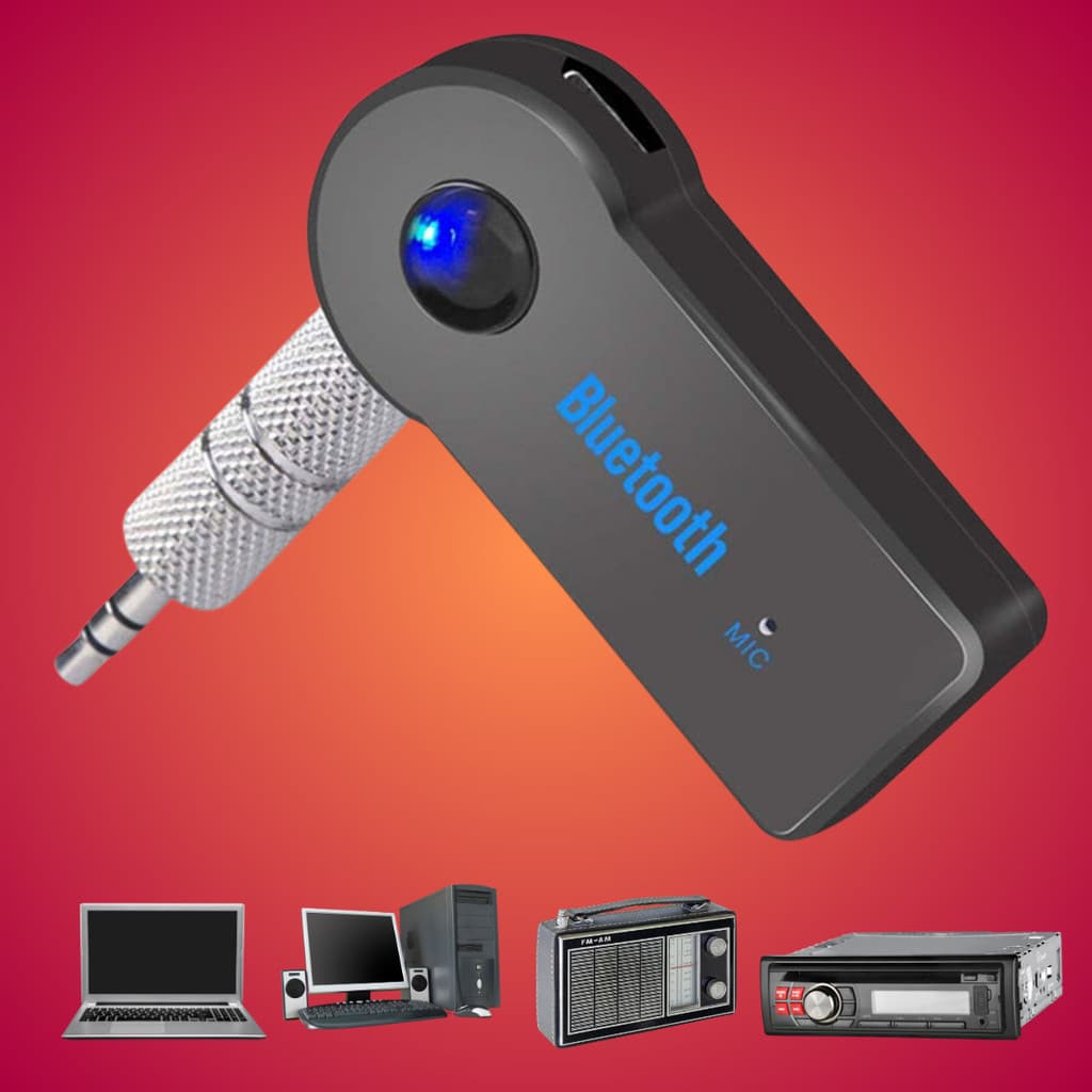 Adaptador Bluetooth P2 Música Som Carro Auxiliar 3.5mm Áudio Sem Fio