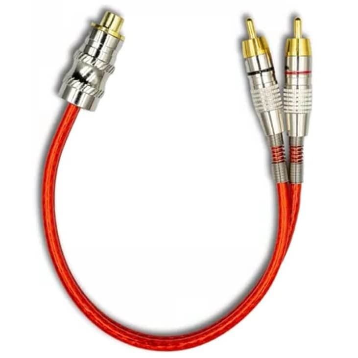 Cabo Rca Y 2m 1f Blindado 5mm Dupla Blindagem Flexível 2 Machos 1 Fêmea