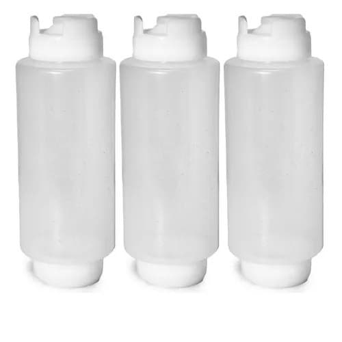 Kit 3 Bisnagas Invertidas Fifo Para Molhos E Caldas 720ml
