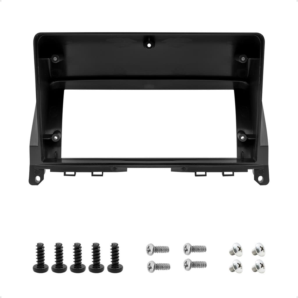Moldura 2 Din 9 Pol Mercedes Classe C Black 2008/2011 Preta
