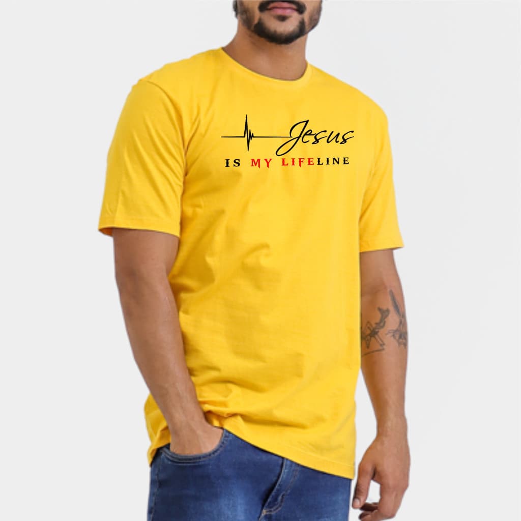 Camiseta Masculina e Feminina "Jesus Is My Life" Camisa 100% Algodão Moda Evangélica Envio Imediato