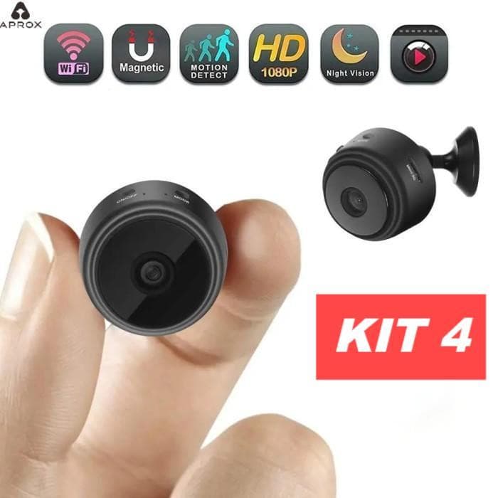 Mini Câmera de Segurança A9 HD Com Sensor de Presença Wi-Fi 110V e Suporte Para Encaixe APROX