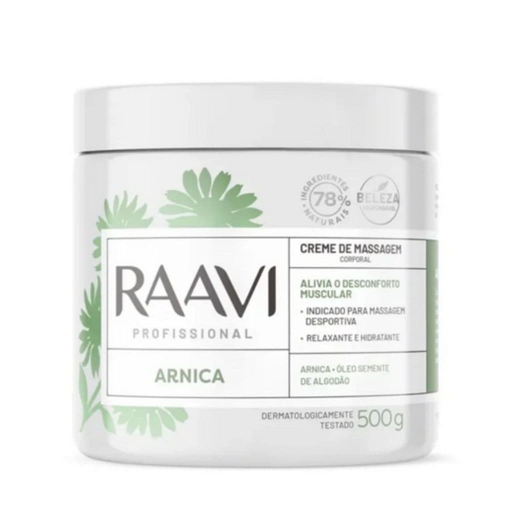 Creme De Massagem Arnica Raavi 500g