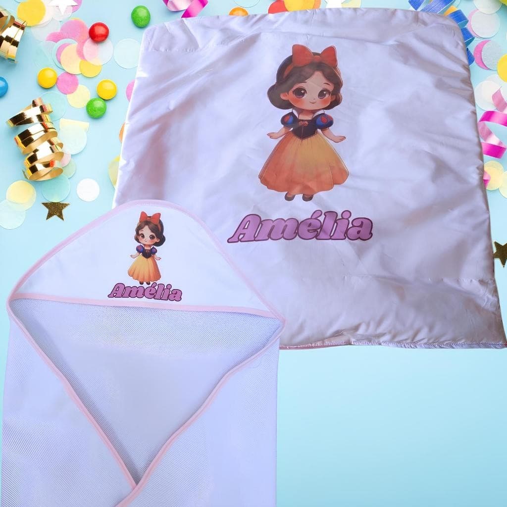 Kit Perfeito Personalizado Com Nome Toalha + Trocador, Conforto e Qualidade