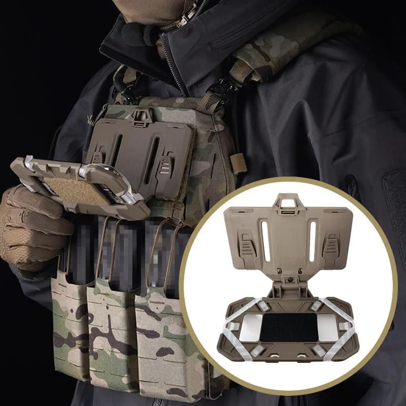 Suporte Tático Para Telefone MOLLE , Placa De Navegação Dobrável , Equipamento De Fixação Celular , Acessórios Colete De