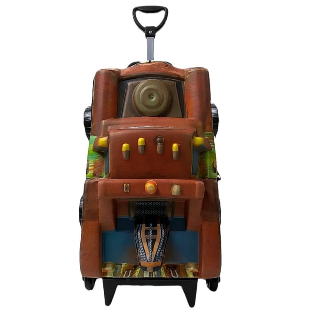Mochila Cars Tow Mater Meninos Infantil Espaçosa Bolso Interno Alça Superior Retrátil De Mão