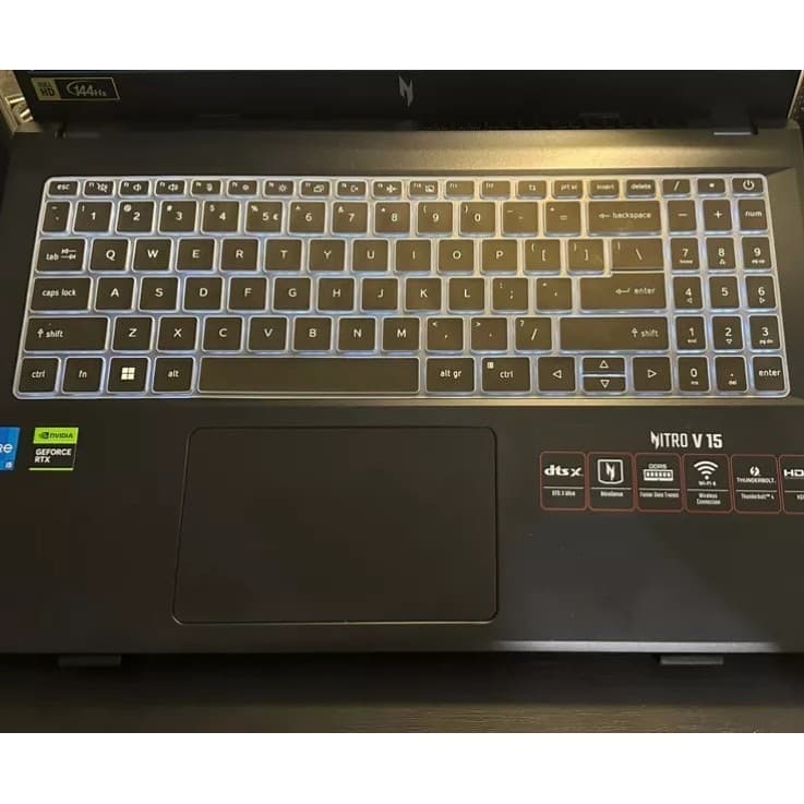 Nova Capa De Teclado Para Acer Nitro V 15 2023 15.6 Polegada V15-51-53DG 2024 ANV15 99VQ Silicone Macio Flim