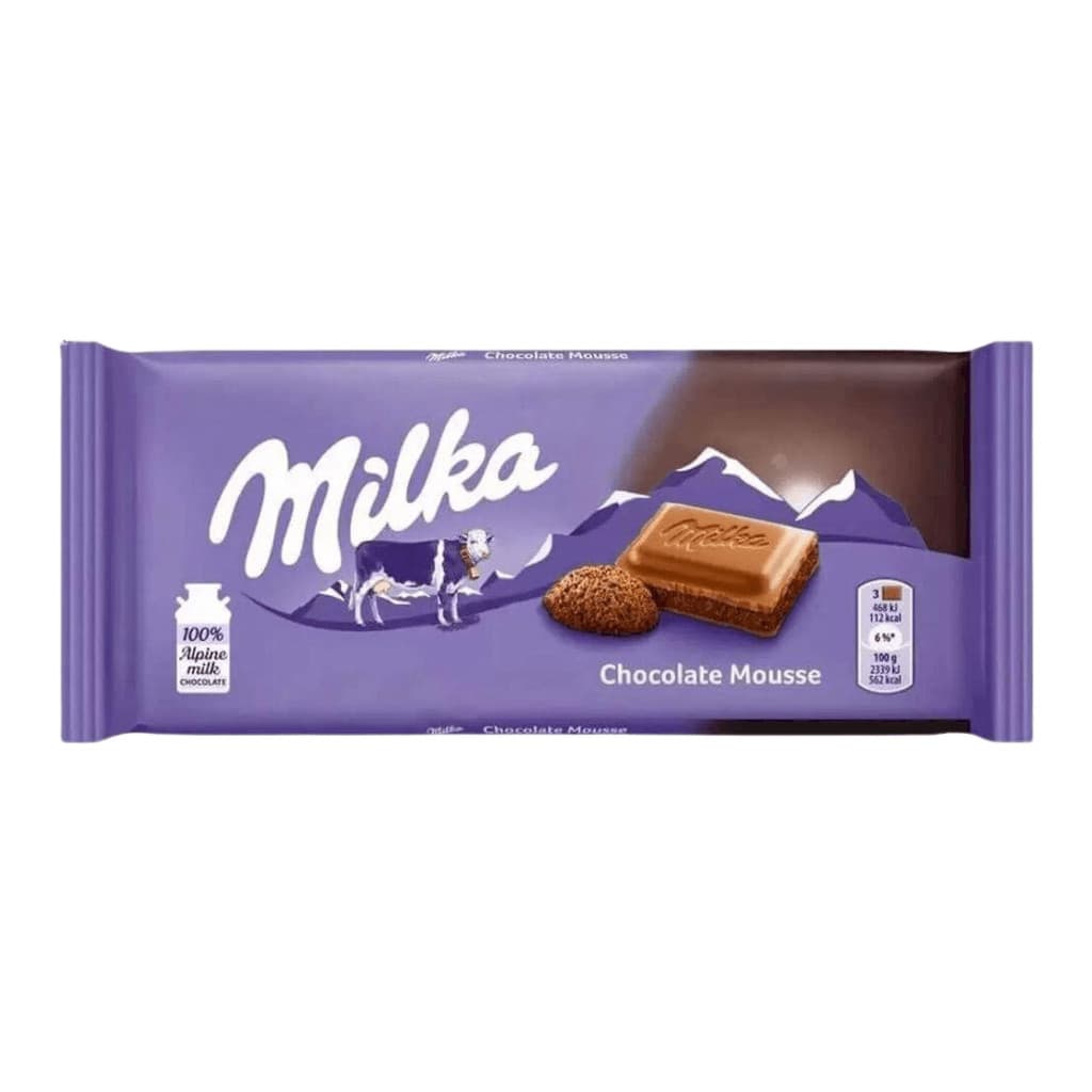 Chocolate Milka Mousse 100g Ao Leite Barra Importada