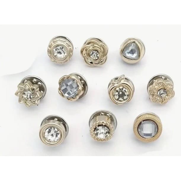 Broche Tapa Decote Kit com 4 Botões para Fechar e Disfarçar decote