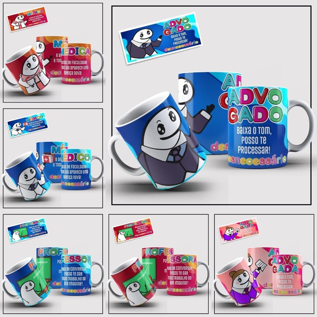 Caneca personalizada flork profissões vários modelos divertidos 325ml volume 3
