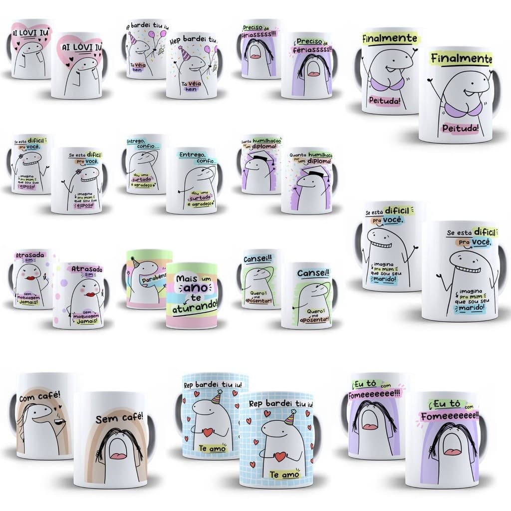 caneca personalizada flork meme copo personalizado xícara canecas presente porcelana volume 3 325ML