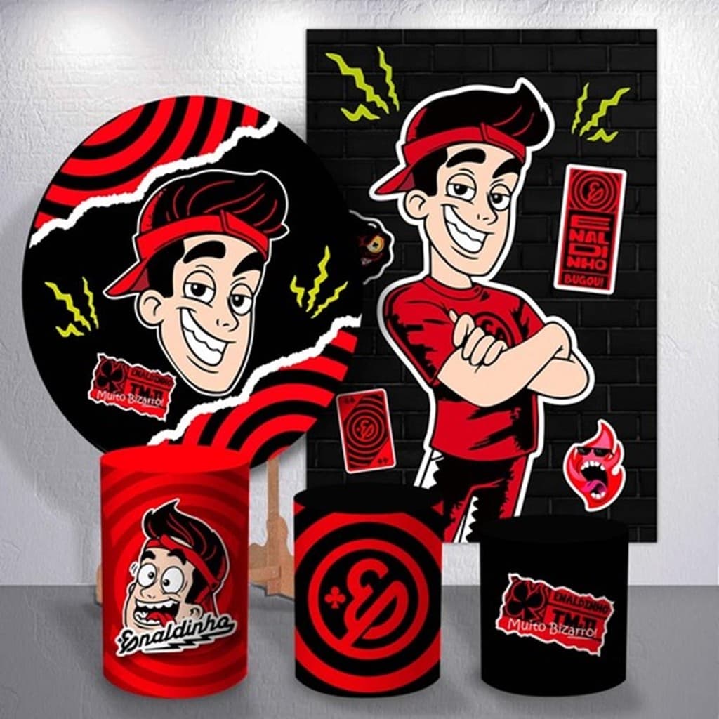 Aniversário Infantil Youtuberr Festa Menino Capas de Painel Decoração Enal Veste Fácil Retangular Enaldinho