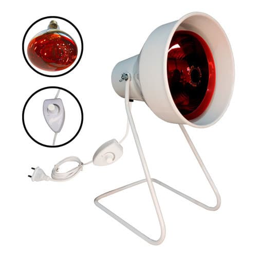 Suporte Infravermelho Com Dimmer + Lampada 250w 220v Branco