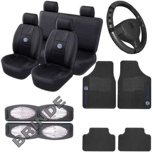 Kit Capas Couro Banco Carro Tapetes Volante Volks + Brindes!
