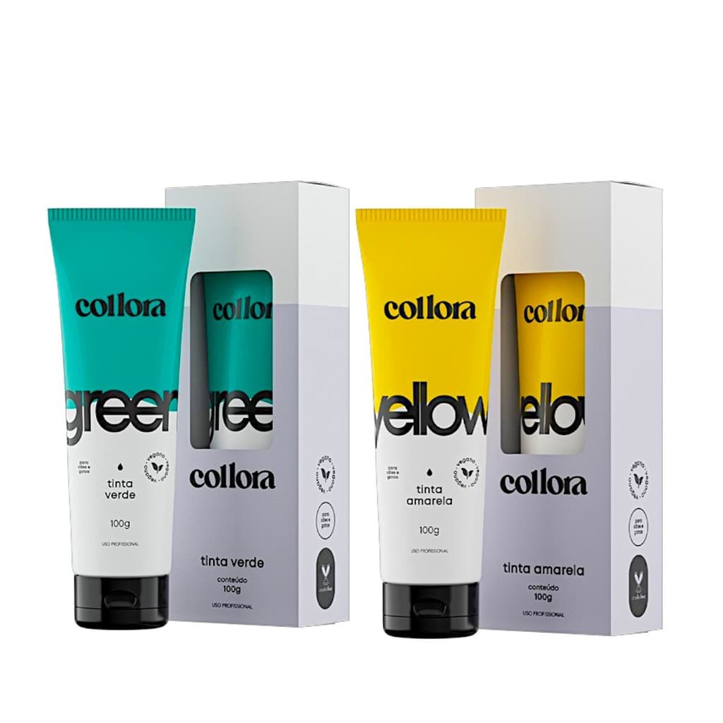 Kit Tinta Para Cachorro Verde e Amarelo Bubbles Banho e Tosa