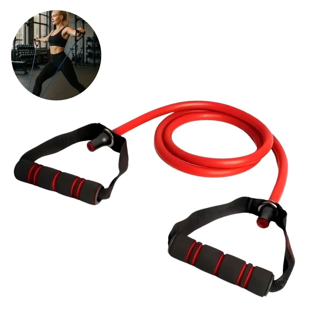 Corda elástica extensora fitness para exercícios preta