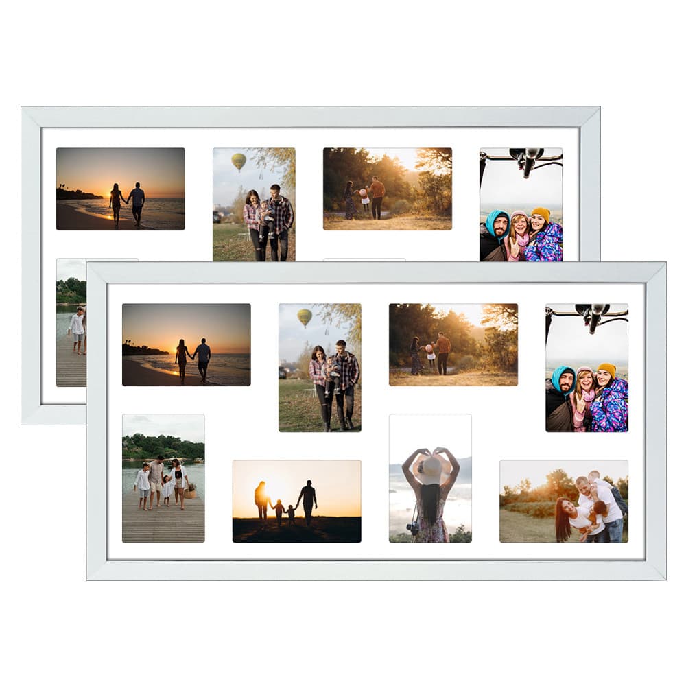 Kit 2 Multifoto 16 Fotos 10x15 Porta Retrato de Parede 30x60