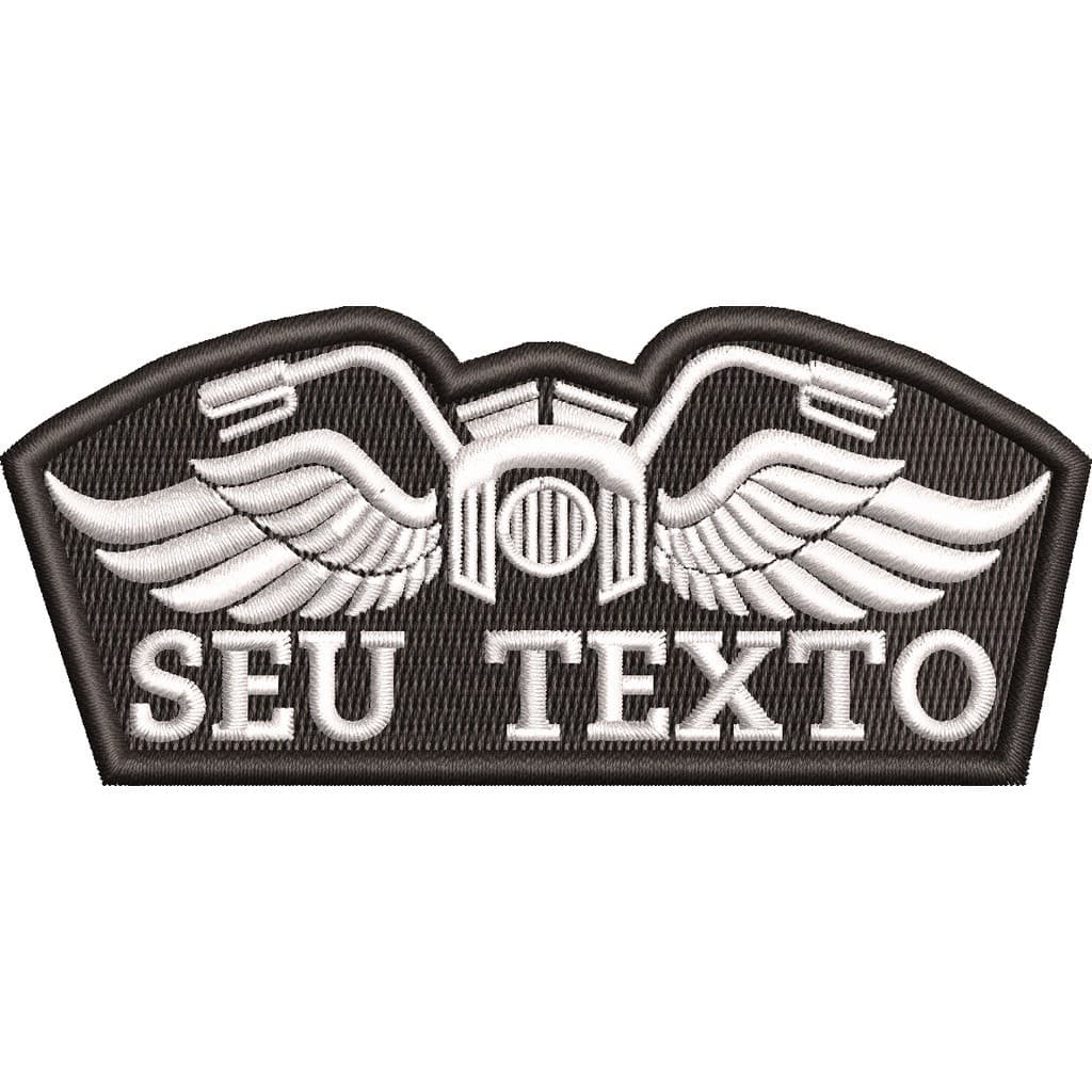 Bordado Moto C/ Seu Texto Personaliz. Motociclista Tar43